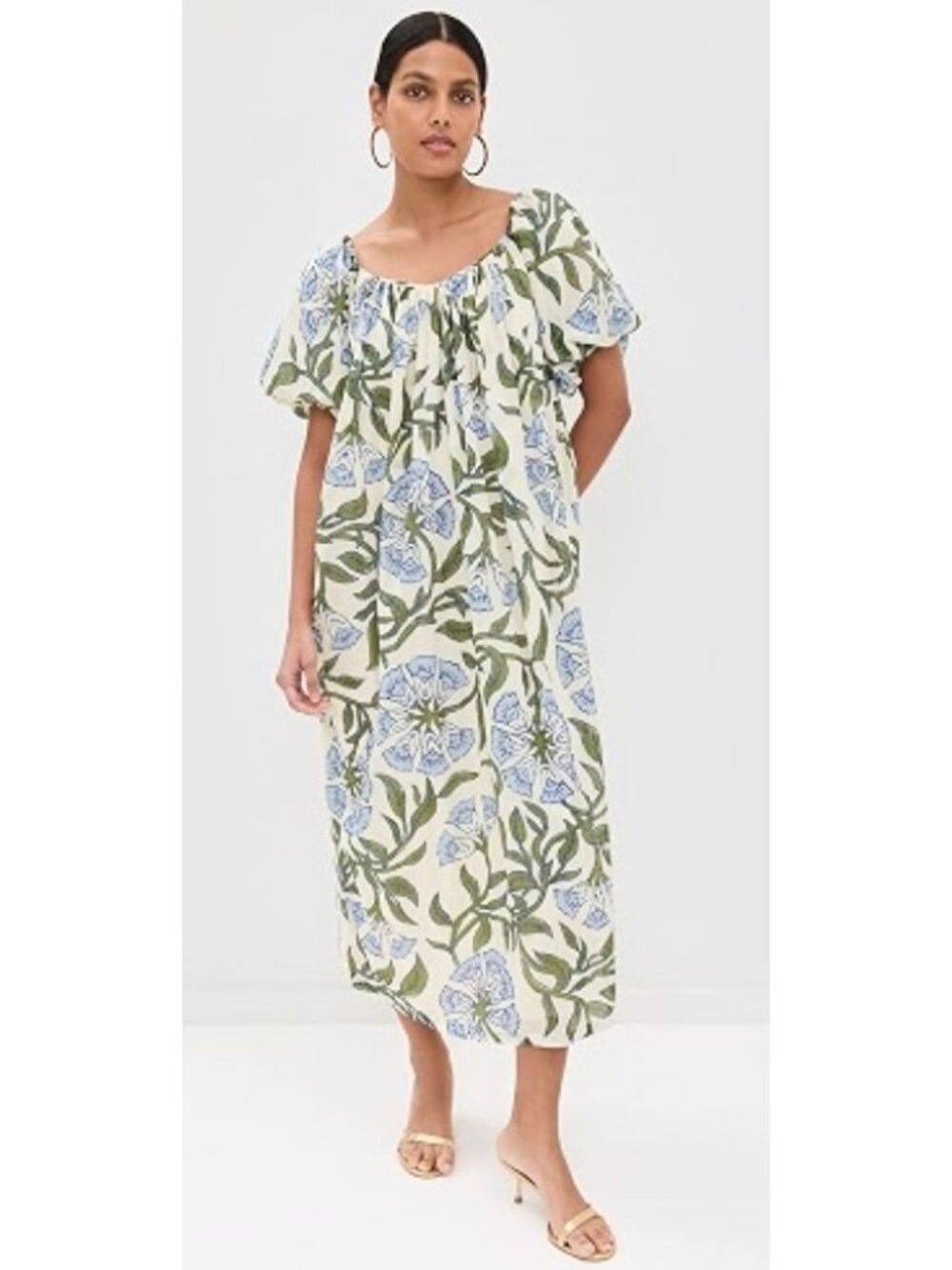 RHODE Fernanda Dress Lightweight Cotton Floral-sz XS
